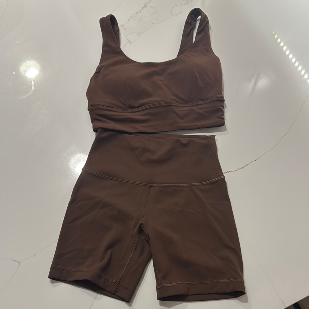 Lululemon Athletica Chocolate Brown Activewear Align Set